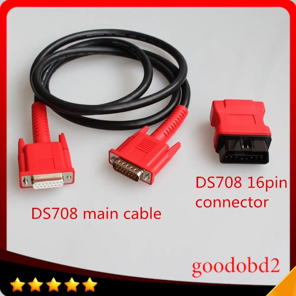 Для Autel DS708 подключение основного тестового кабеля и ds708 разъем 16 контактный