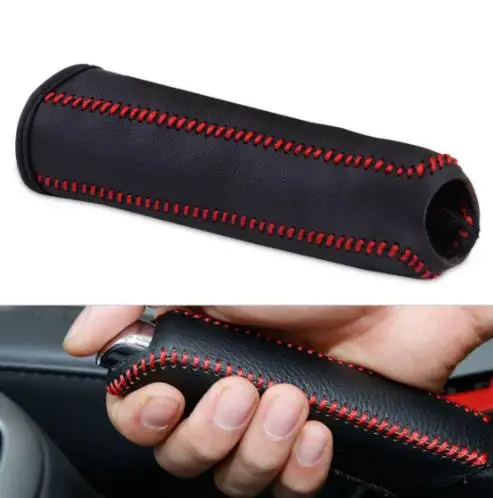 Automatic Gear Shift Knob Handbrake Genuine Leather Stitching Cover For Honda Civic 8th 2004-2010 |