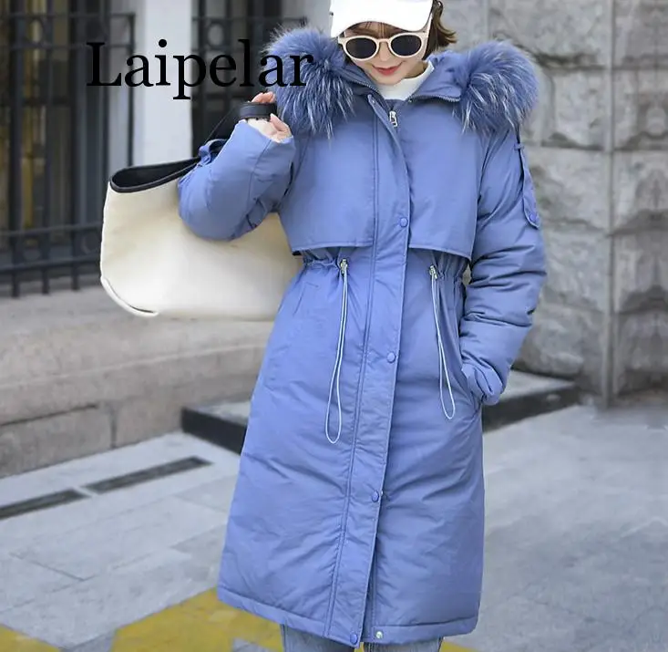 2019 Winter Jacket Women Casual With Fur Collar Winter Jacket Women Down Cotton Jacket Female Hooded Warm Coat Parka new winter jacket women removable warm wool collar parka casual long coat double faced cotton coat black female jacket