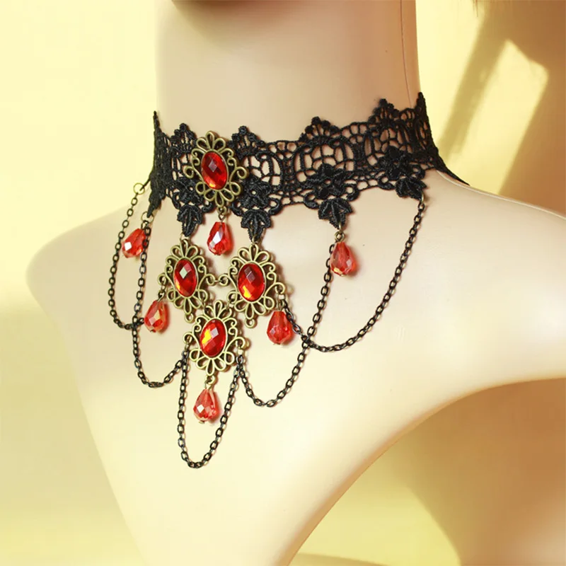 12 шт./лот готическое ожерелье в форме капли воды преувеличенные элегантные