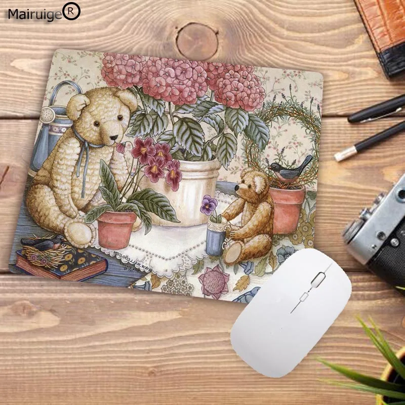 Резиновый противоскользящий игровой коврик для мыши с милыми животными 22x18 см |