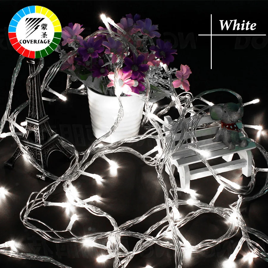 Coversage 10 м 100 LED String 2 шт. венок Рождественская елка Фея Света Водонепроницаемый
