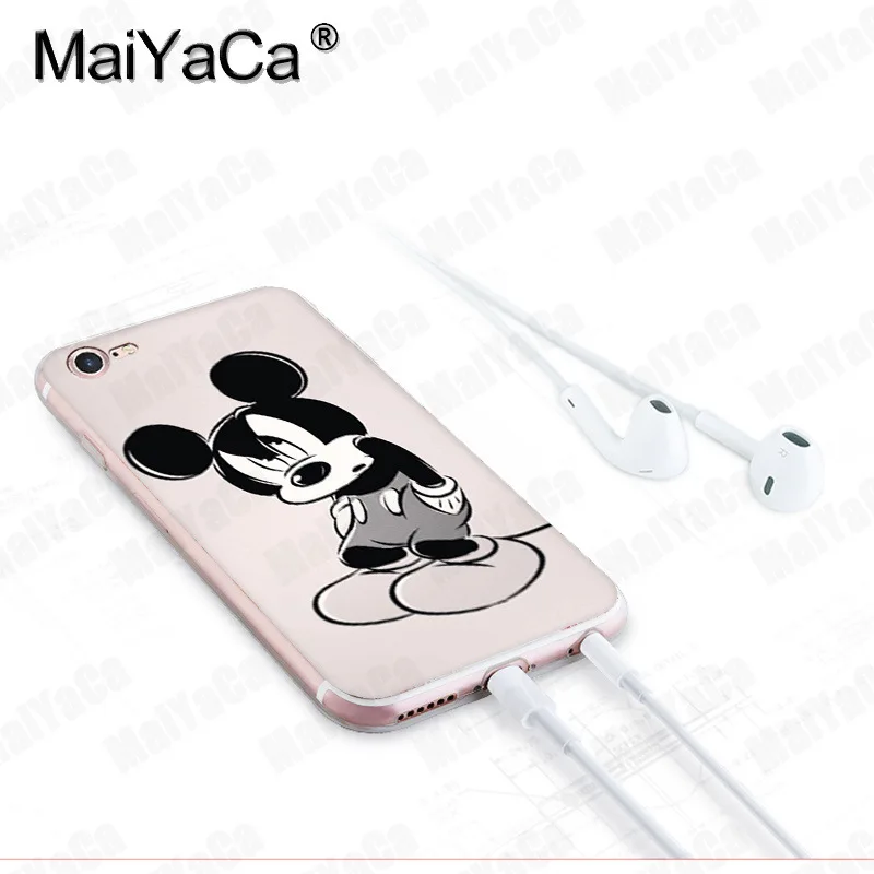 MaiYaCa для iphone 7 6 X чехол с рисунком Микки и Минни Маус Прозрачный чехол для телефона для iphone 8 7 6 6S Plus X 5 5S XS XR XSMAX