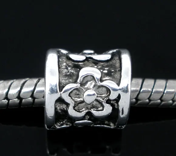 DoreenBeads 2 шт. Европейский сплав Бисер для цветов цилиндрический шарма бисер