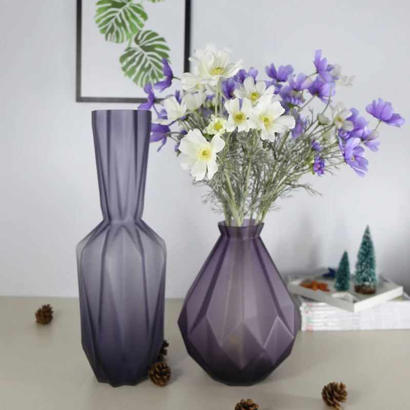 

art decoration terrarium colored glass vase for decoration home decor Tabletop vases for flowers en verre green floor vase