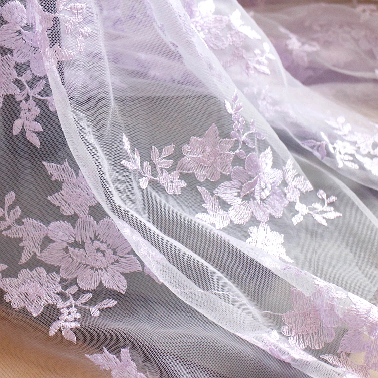 

Wedding background fabric stage decoration fabric handmade diy wedding dress skirt material embroidery lace