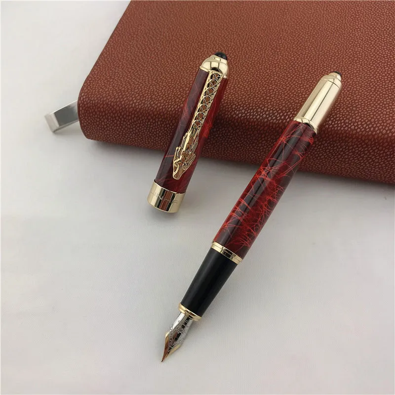 

JINHAO luxury fountain pen promotion metal ink pens school stationery business gift father friend present 003