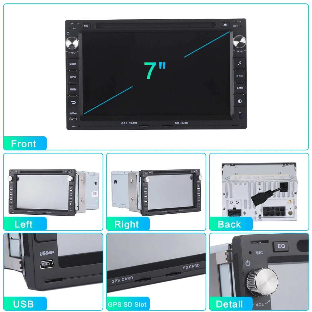 Dasaita 2 Din Android 9,0 автомобильный DVD Raio для VW Passat(MK5) Jetta Bora/Polo(MK3, 4) Golf(MK4) Citi Golf, Chico Sharan, Transporter