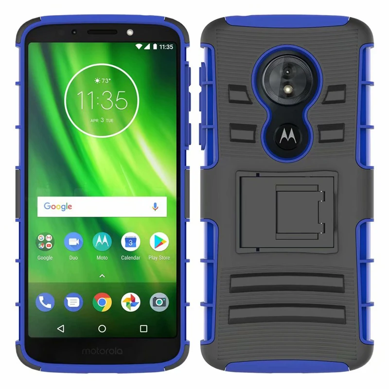 Для Motorola Moto G6 Play/G6Play чехол Гибридный сверхмощный 3 в 1 военный Камуфляжный жесткий ударопрочный Чехол Зажим для ремня Стенд чехол