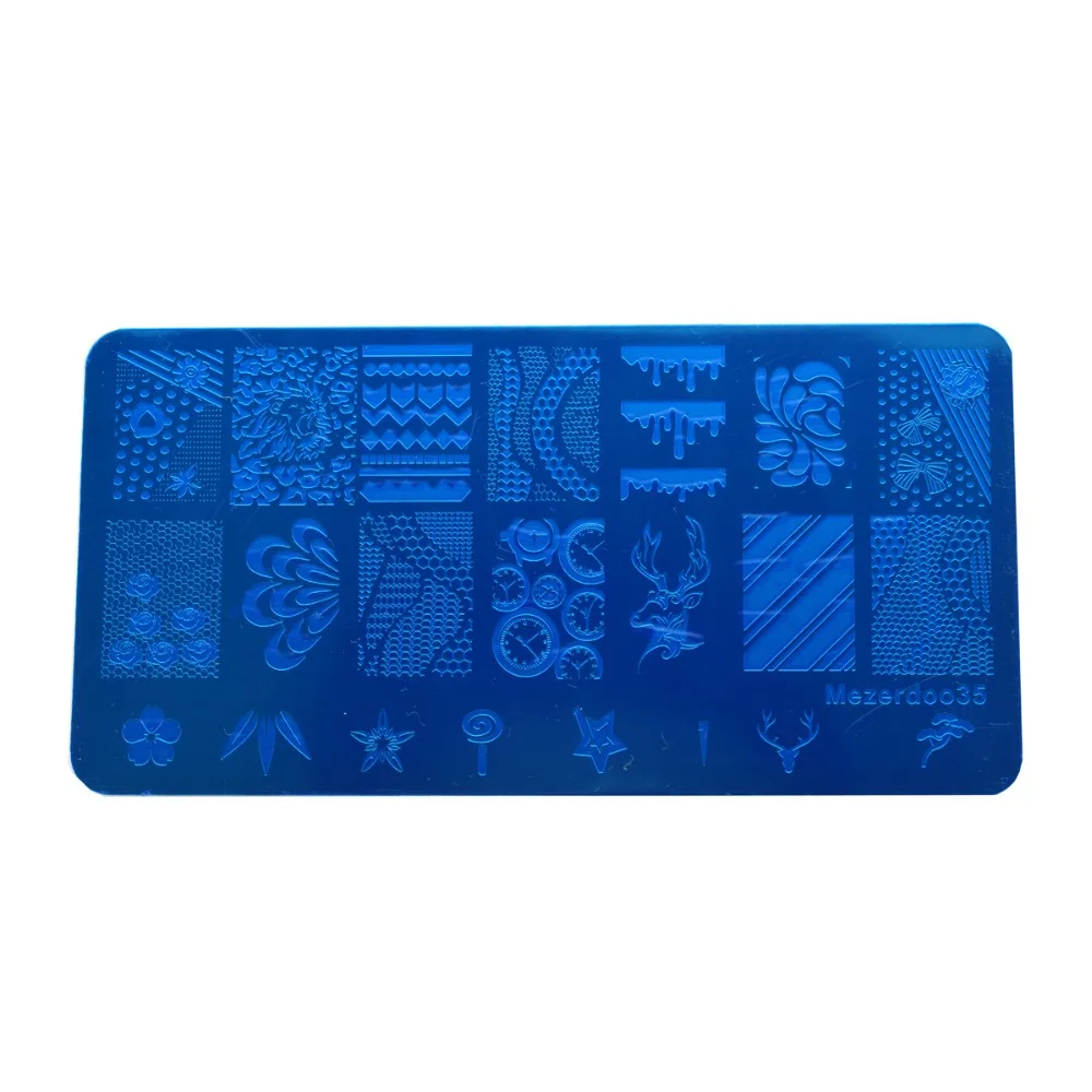 Трафарет для стемпинга ногтей с рисунком черепа розы собаки 9 шт./лот | Красота и