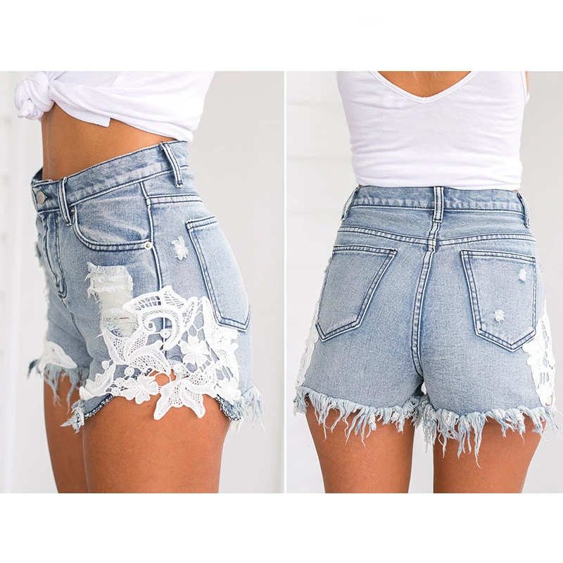 CESTFINI женщины шорты Летние случайные джинсовые vintage горячие для женщин # SK004|denim shorts