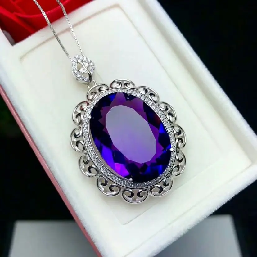 Подвески SHILOVEM из серебра 925 пробы с пьезоэлектрическим аметистом отправка
