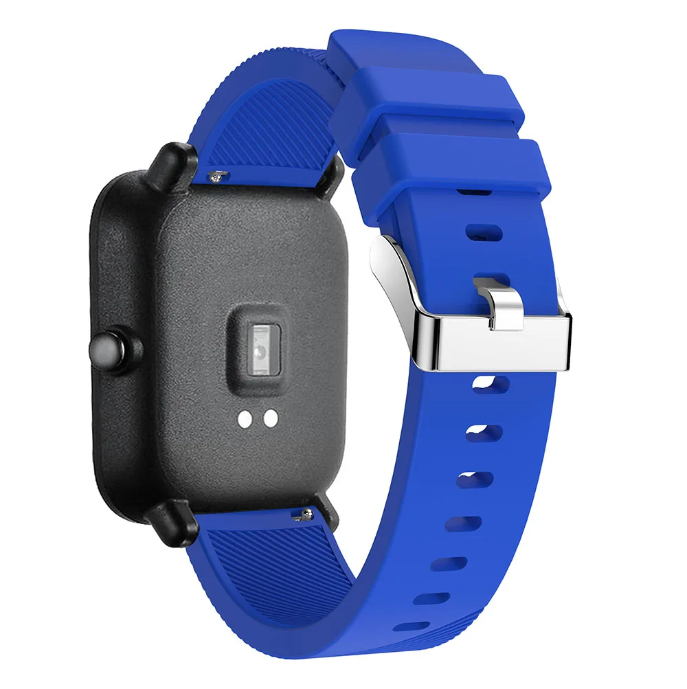 Мягкая силиконовая лента ремешок для Xiaomi Huami Amazfit Bip Youth Edition умные часы 20 мм сменный ремешок спортивный дышащий браслет