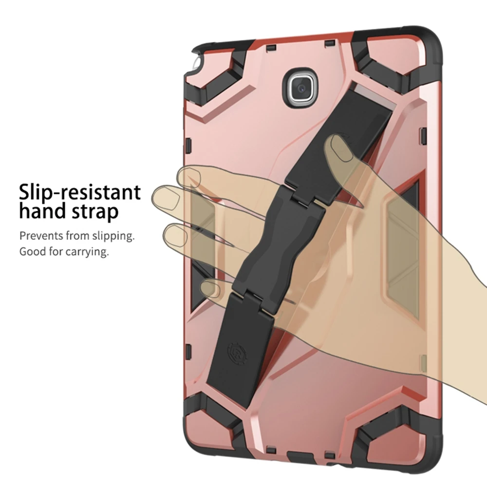 Противоударный армированный портативный чехол из ТПУ и ПК с ремешком на руку для