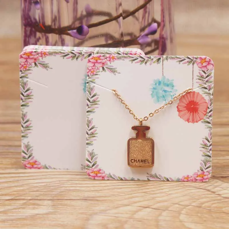 5x5cm Новое поступление 5*5 см модные ювелирные украшения/кулон/футляр для ожерелья бумажная карта смешанные стили l3* 3 см серьги-гвоздики подвешенная бирка - Цвет: 5x5cm