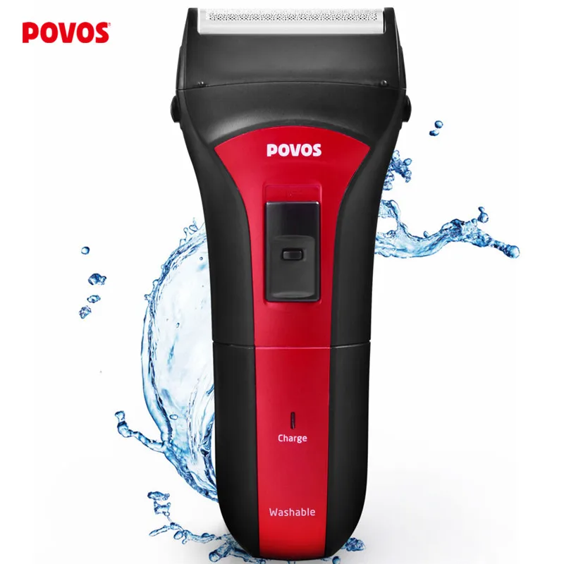 Горячая POVOS Для мужчин Перезаряжаемые электробритва полностью тела моющиеся