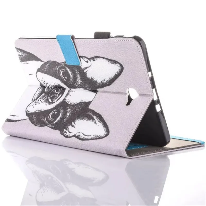 Животное кошка сова Собака Панда из искусственной кожи флип чехол для Samsung Galaxy Tab A A6 10,1 T585 T580 T580N чехол для планшета с подставкой Чехол