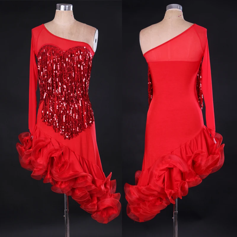 Женское платье для латиноамериканских танцев высококачественное с одним
