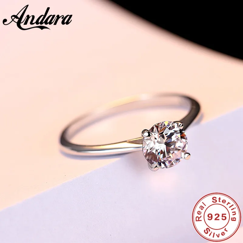 

100% 925 Sterling Silver Rings for Women Wedding Engagement Acessories Cubic Zirconia Jewelry Big Promotion