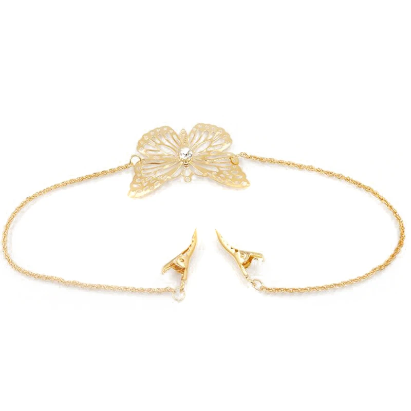 Богемный украшения для волос в винтажном стиле Из золотистого металла бабочки