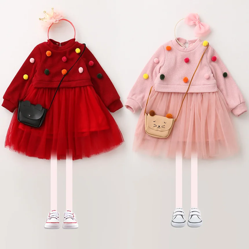 AiLe Rabbit/новое осеннее платье принцессы с длинными рукавами для девочек Яркое