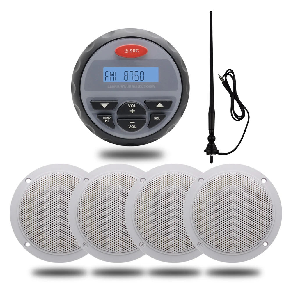 Водонепроницаемая морская Bluetooth стереосистема для мотоцикла автомобильное