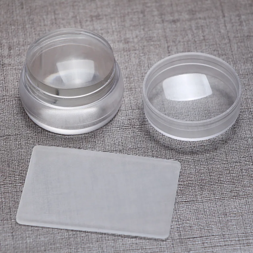 

1pcs Big Stamping Nail Art Image Plates Stamper Scraper Set Nail Stamp Template,Nail Tools Scraper Stamp Tool Silicone Jelly