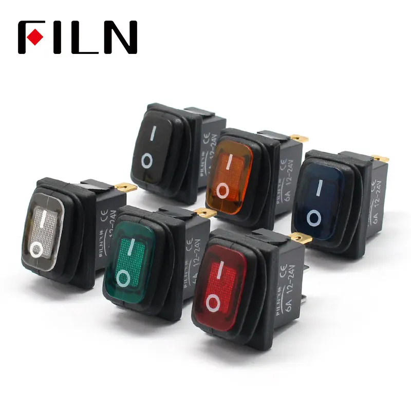 Kcd1 101 3 Pin mini on off seal waterproof rocker switch in 12v red lighting 6a250vac 13x19mm|Выключатели| |