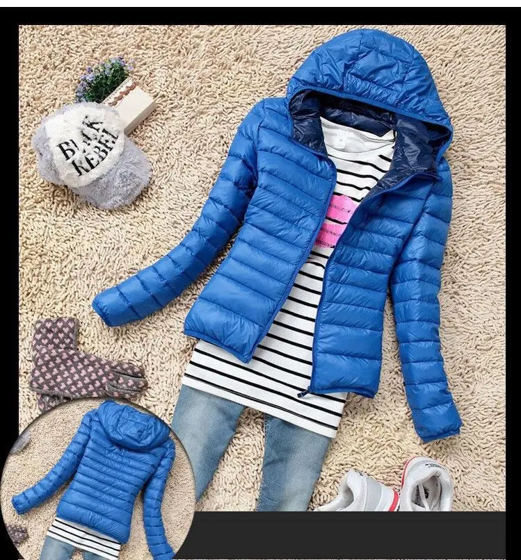 Winter jacket women new style female European and American long-sleeved hooded thin section cotton jacket short coat female