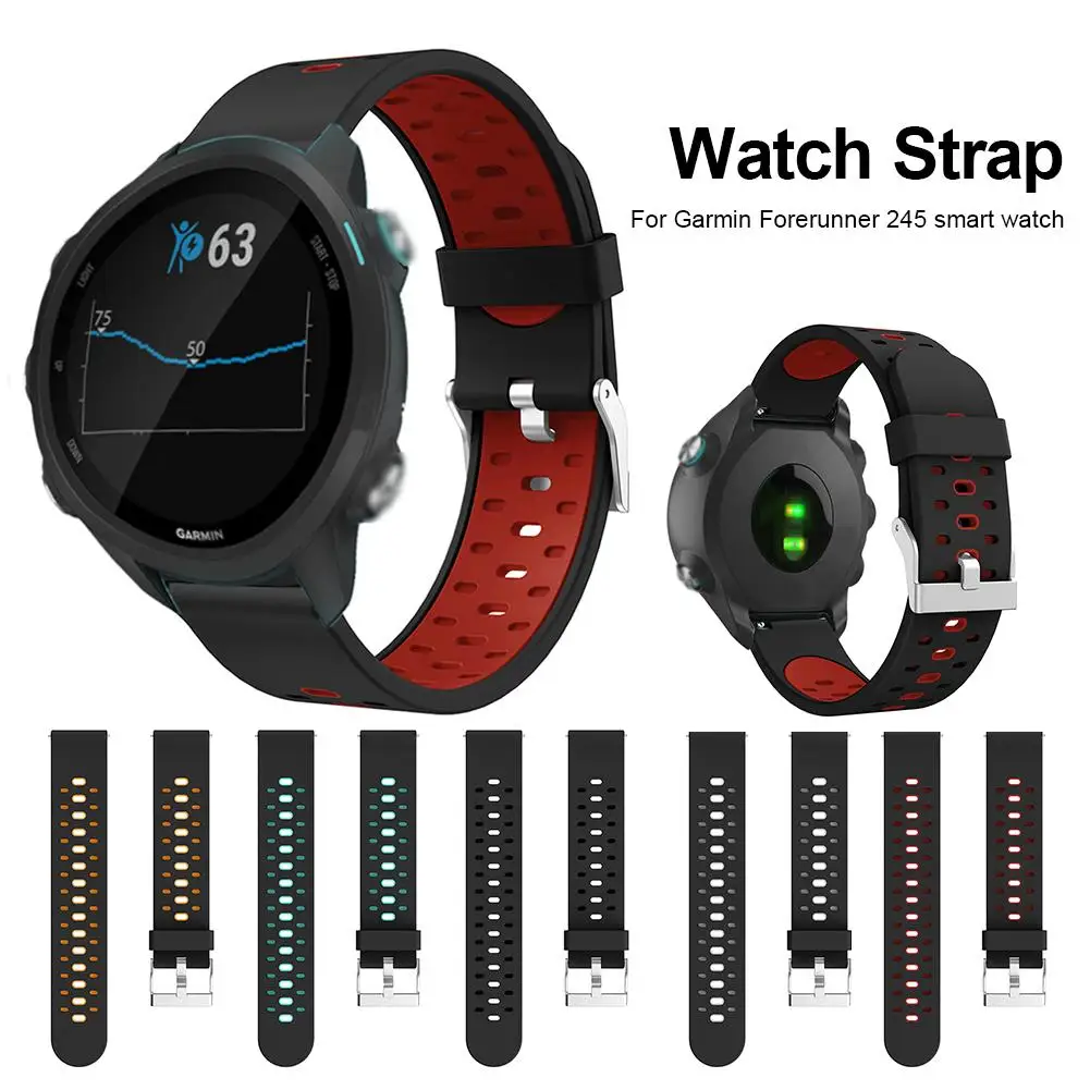 Высококачественный 20 мм силиконовый сменный ремешок модный для Garmin Forerunner 245
