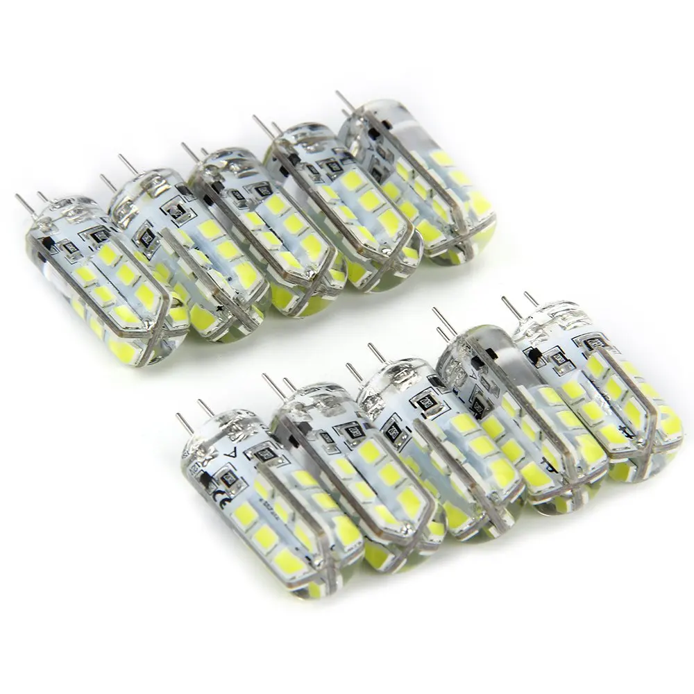 10 шт. 5 Вт G4 светодиодный SMD 3528 24 S DC 12 В g 4 Точечный светильник теплый/холодный белый