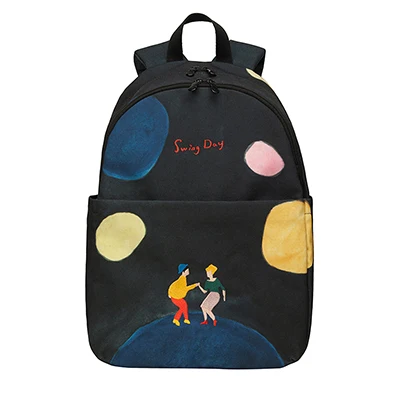 swing day backpack Оригинальные креативные повседневные Рюкзаки, вместительные школьные сумки в серии ONE DAY для 15 дюймового компьютера унисекс(Забавный магазин KIK - Цвет: swing day backpack