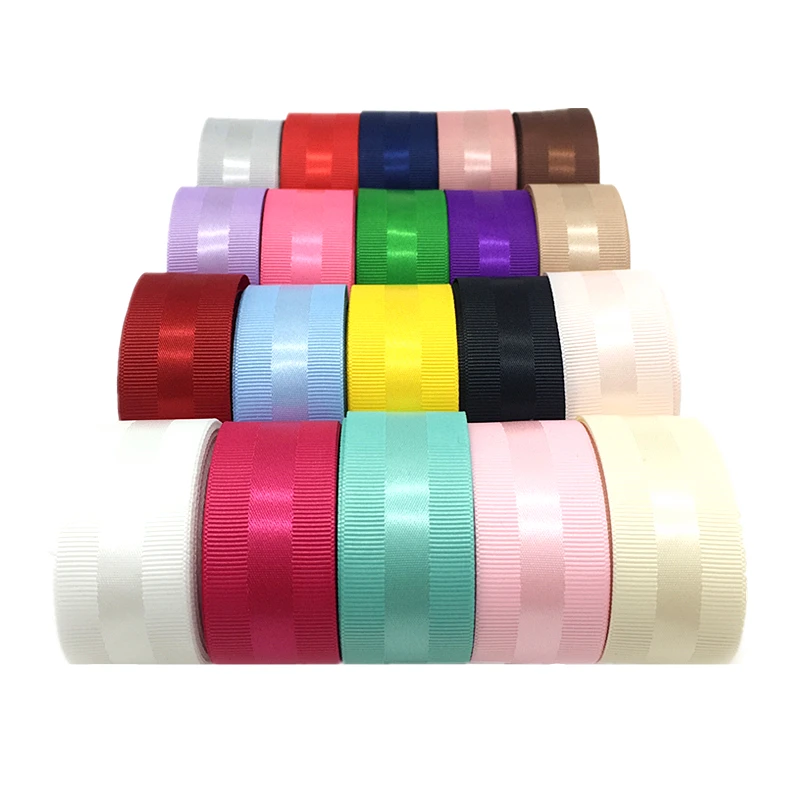 5 ярдов 1 дюйм (25 мм) Ленты для свадебного украшения Grosgrain края сатиновая