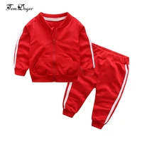 2018 autumn fashion baby girl clothes cotton long sleeve solid zipper jacketpants 2pcs bebes tracksuit baby boy clothing set