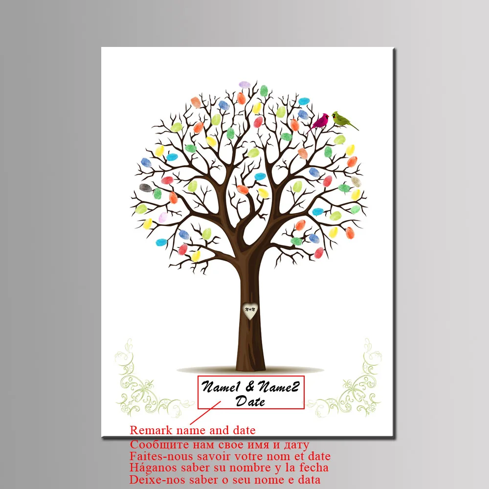 Новый Arrical Любовь Цветочные Дерево Гостевая книга подпись спандекса