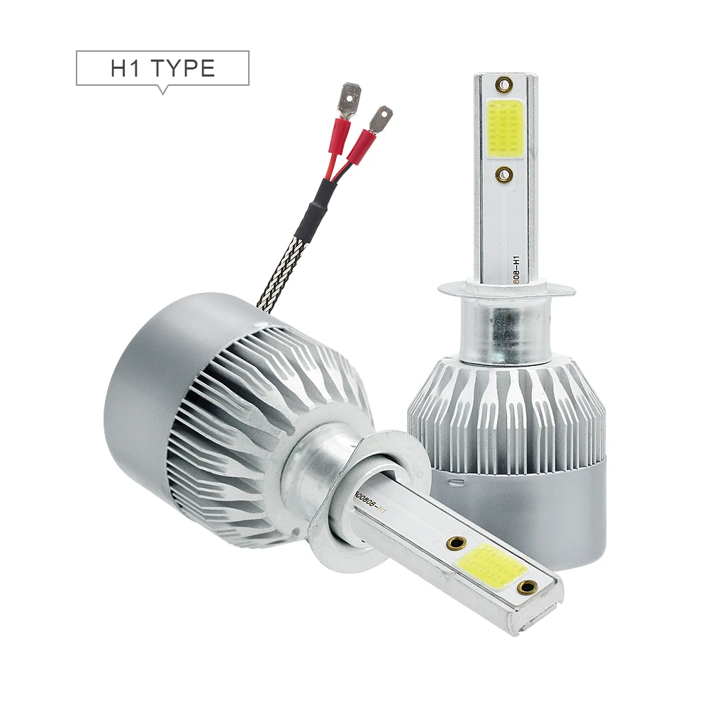2 шт. H1 H3 H7 H11 9005 светодиодный фар автомобиля лампы 12V 24V 72W фары для 7600LM супер яркий H4 Hi/короче спереди и длиннее сзади) Луч COB светодиодные фары авто передняя лампа 6000k