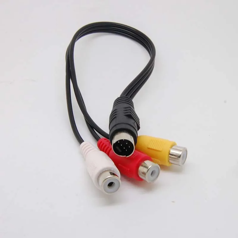 10 шт. 7 pin S video штекер 3 RCA Женский Видео адаптер кабель|Кабели для MP3/MP4-плееров| |