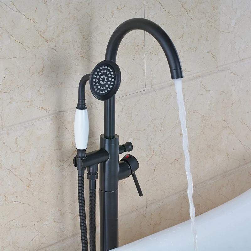 Современный Бронзовый Смеситель для ванны с одной ручкой керамический кран