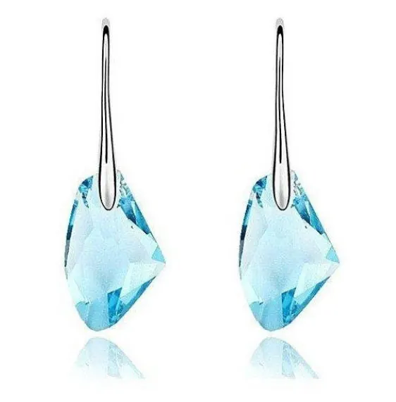 

Free shipping Wholesale One Pair Colorful Austria Crystal Stone 925 Sterling Silver Hook Earrings Nice 6 Colors