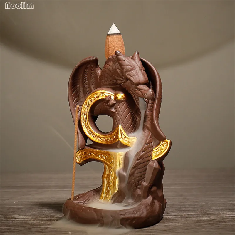 Горелка для благовоний с обратным потоком дракона креативная птерозавра