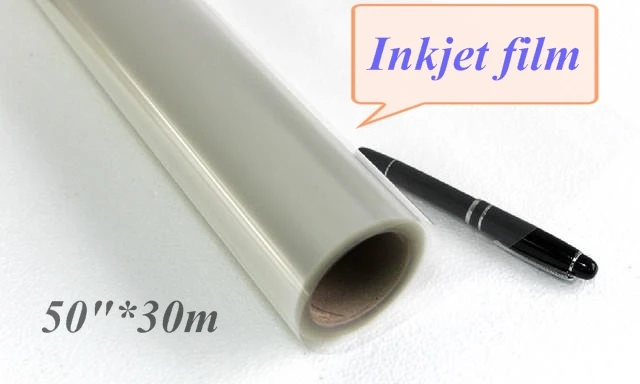 

180gsm Clear PET Transparent Inkjet Screen Printing Film 50"*30m