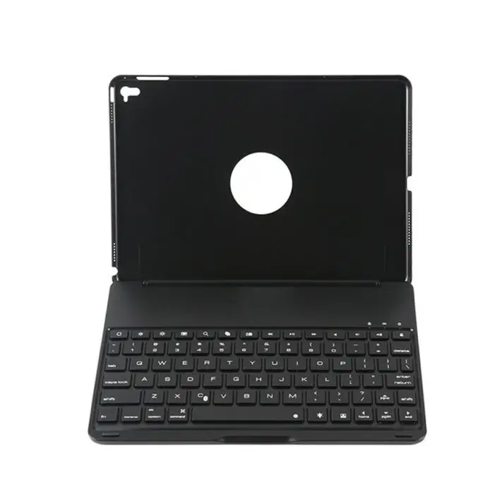 OMESHIN bluetooth-клавиатура с подсветкой, умный чехол-книжка, для iPad Pro 9,7 дюймов, мини Bluetooth клавиатура с сенсорной панелью 118A - Цвет: BK