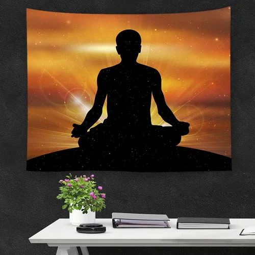 Индийские гобелены с Буддой phychedelic Мандала настенная ткань muur doek спальня dorm декоративная настенная вешалка одеяло чакра гобелен - Цвет: 2