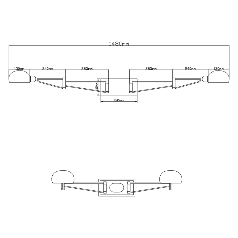 Современные Гибкие Настенные светильники на одной руке белый черный хром