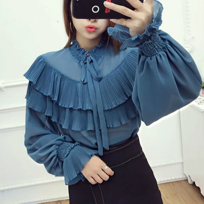 

tops and blouses 2018 fashion women blouse clothes elegant long sleeve chiffon blouse shirt women shirts