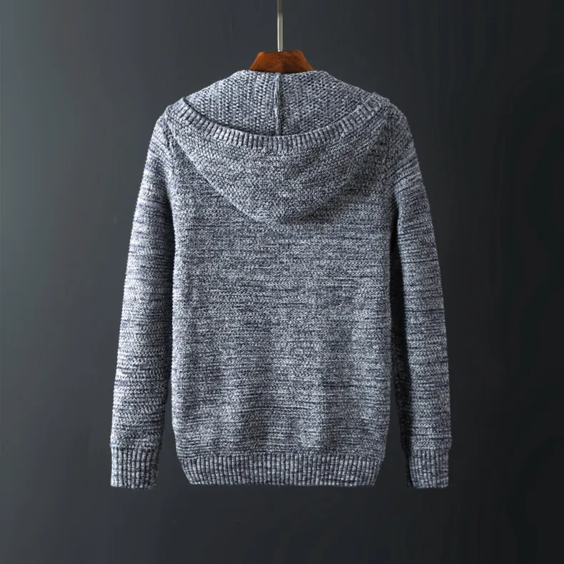 Новое мужское пальто Хлопковый вязаный свитер кардиган компьютерная вязаная