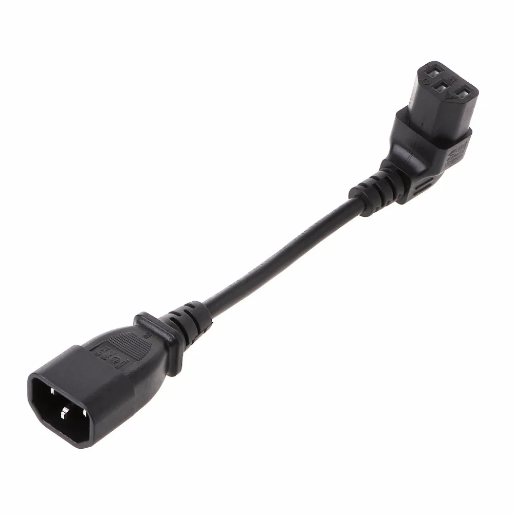 Male to Female C14 C13 PLug PDU Extension Power Cable Connector Right Angle|Сетевые шнуры и удлинители| |