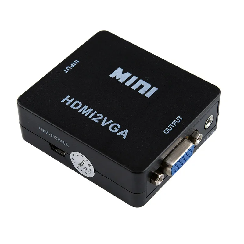 HDMI в VGA конвертер Поддержка аудио и видео (CVBS) адаптер RCA AV/CVSB L/R 1080P AV2HDMI|Кабели HDMI| |