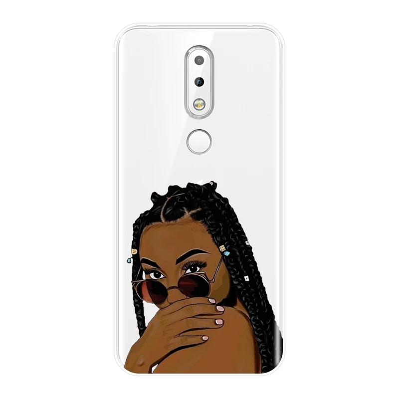 Чехол для телефона Nokia 2 1 3 5 6 7 Plus Мягкий силиконовый черный чехол накладка Magic Melanin