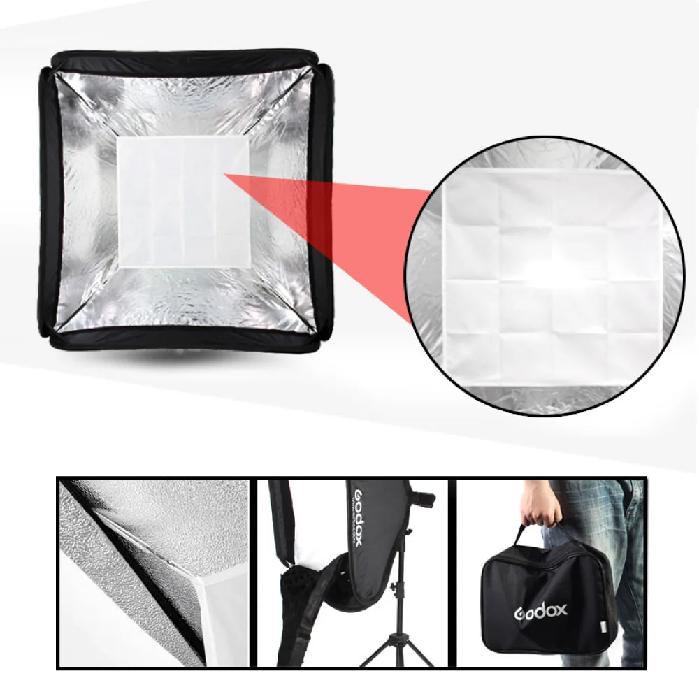 Godox 80x80 см складной Софтбокс диффузор Elinchrom крепление для студийного